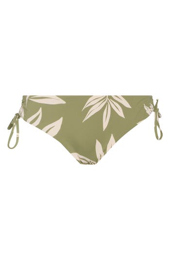 Roxy Hipster Ties Bikini Bottoms In Oil Green