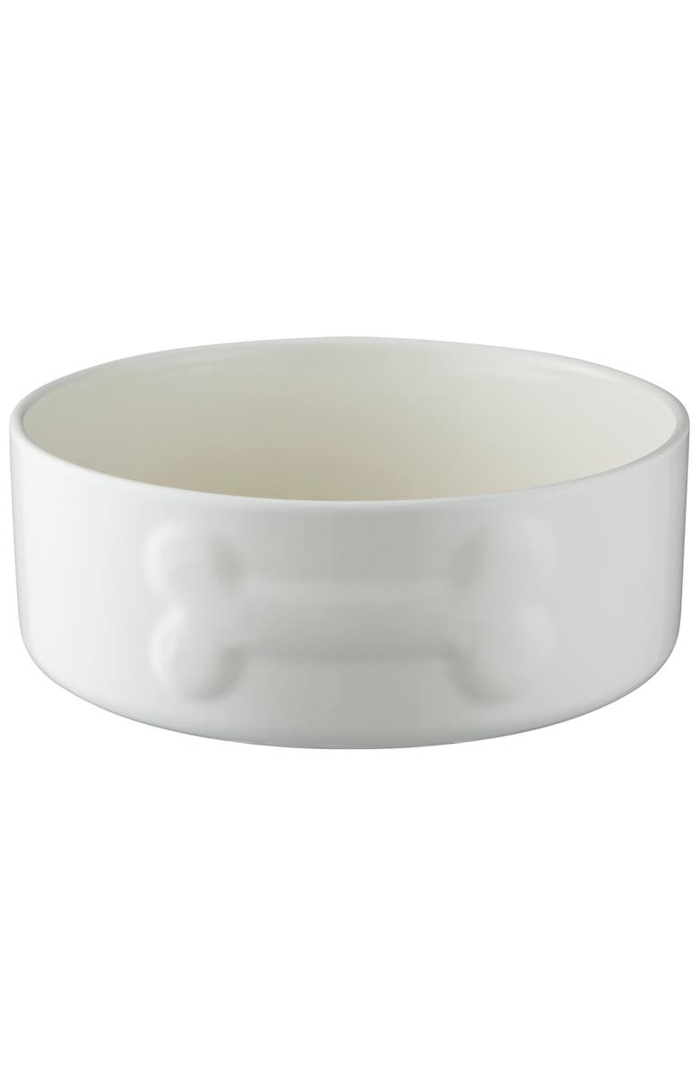 MASON CASH Embossed 8 Inch Bone Dog Food and Water Bowl, Main, color,