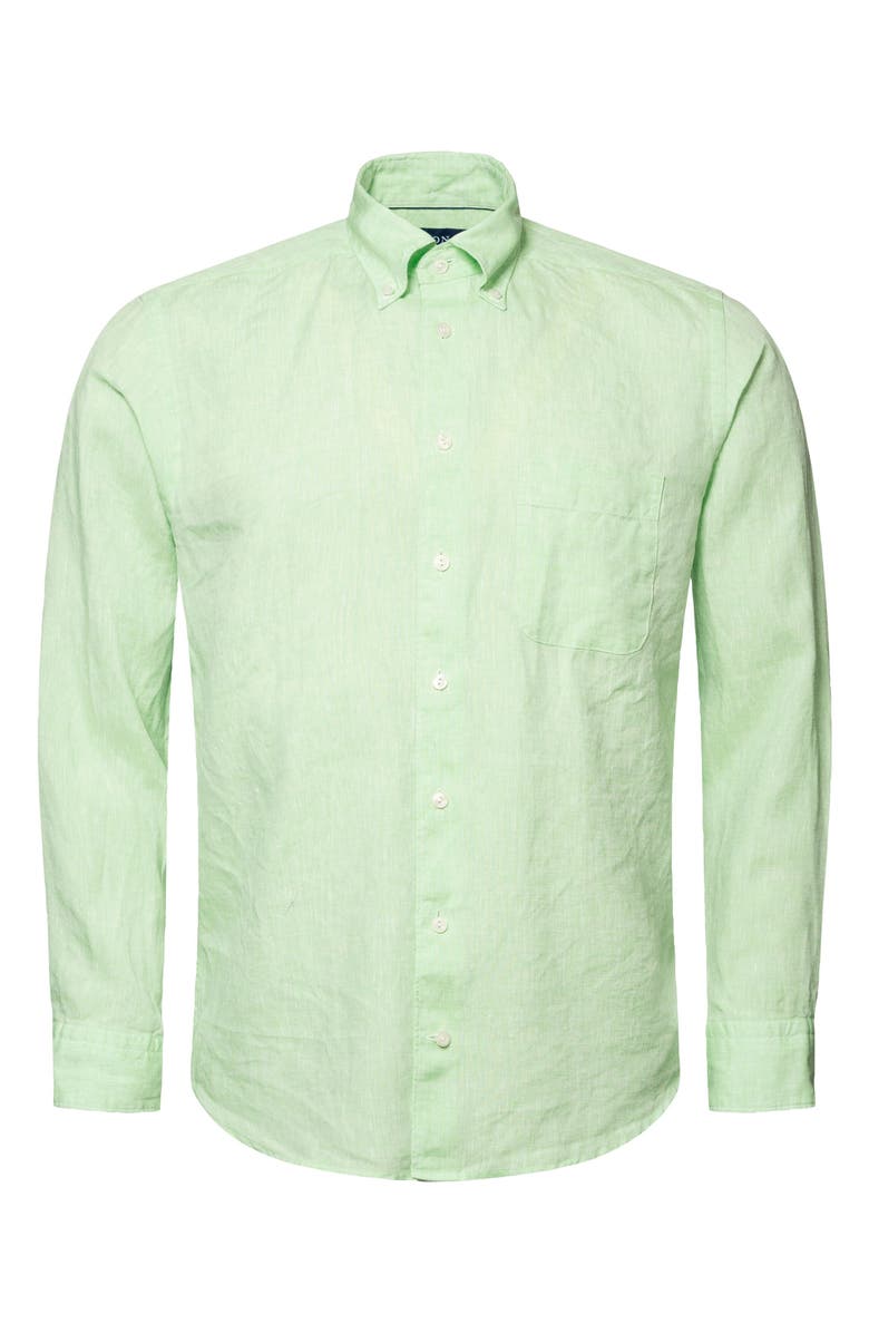 Eton Contemporary Fit Linen Dress Shirt, Alternate, color, 