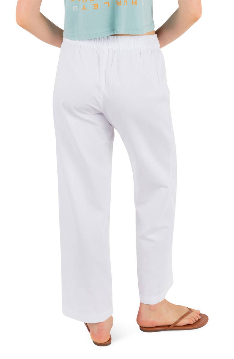 Hurley Wavy Days Wide Leg Pants, Alternate, color, White