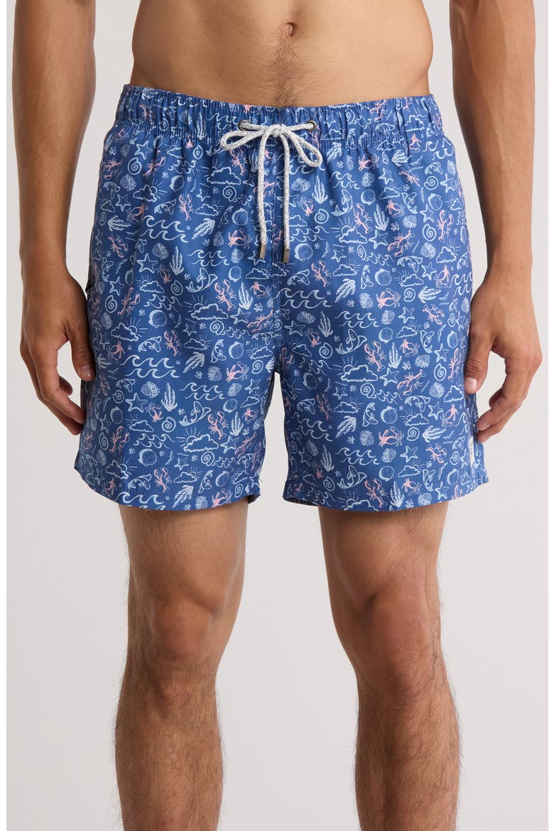 Volley Swim Shorts, Main, color, NAVY