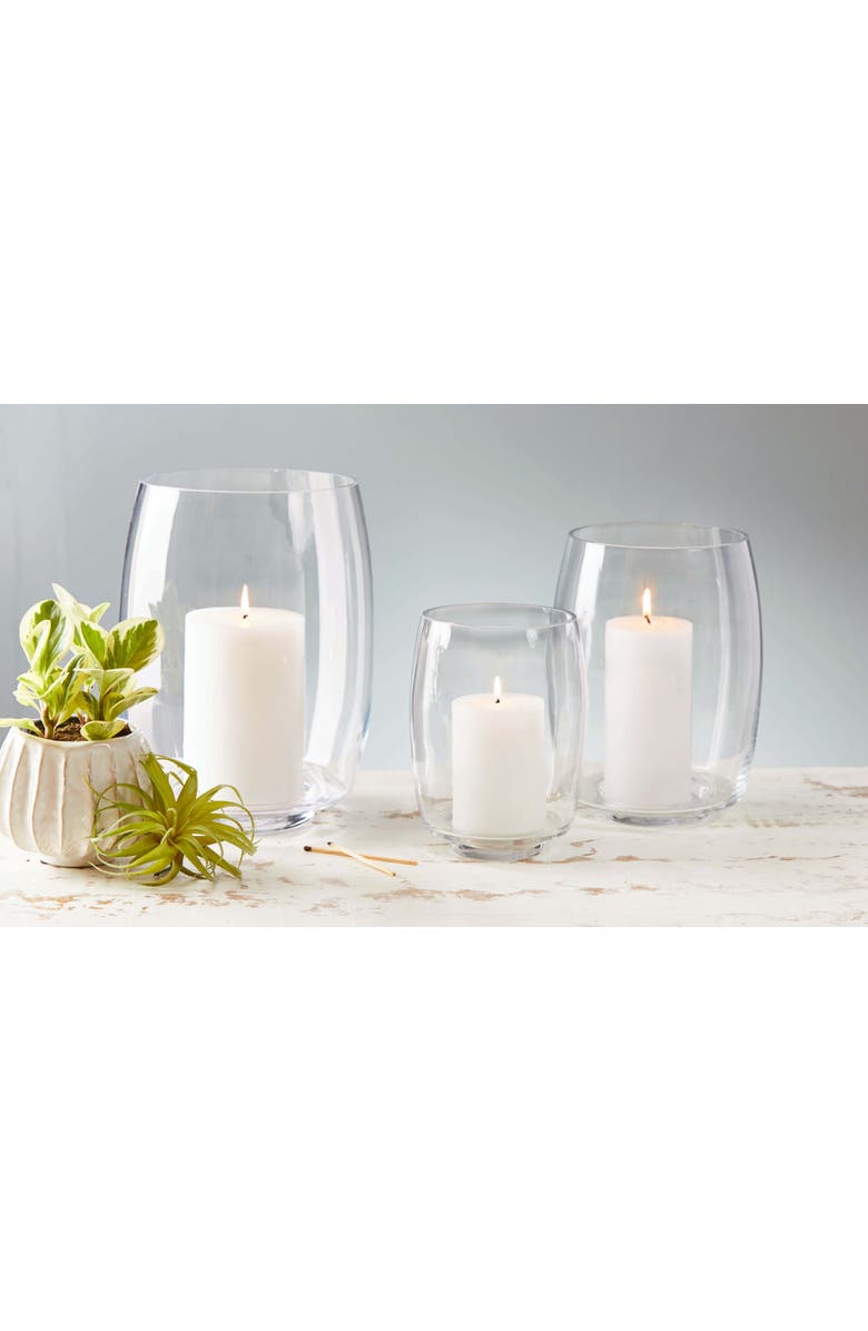 tag Lagos Hurricane Candle Holders Clear Glass Pillar Set, Alternate, color, Clear