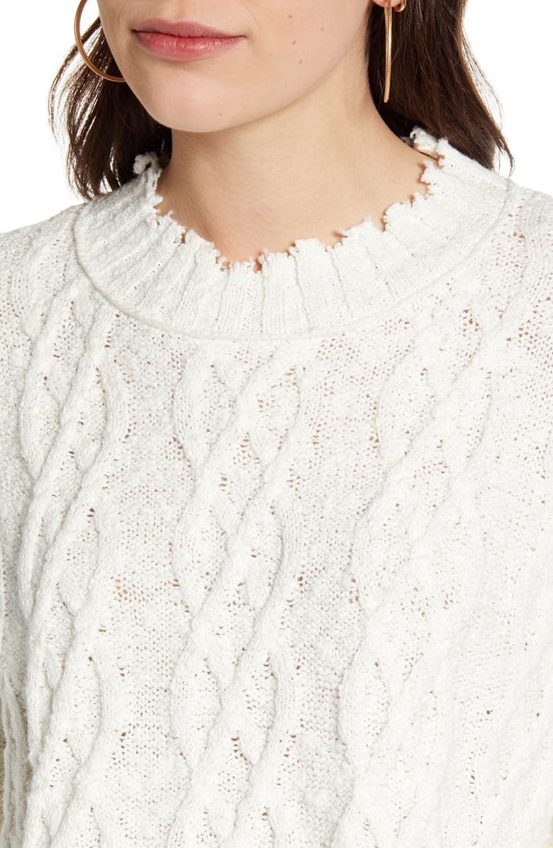 Treasure & Bond Cable Cotton Blend Sweater, Alternate, color, 
