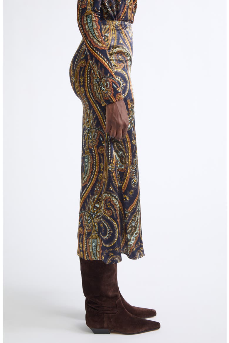 Paisley Print Midi Skirt, Alternate, color, PRINTED BLUE BASE