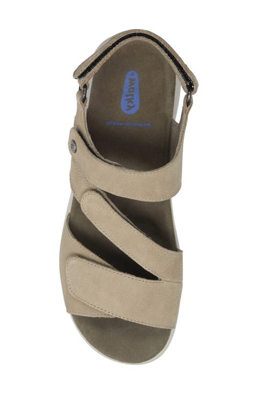 Wolky Ikaria Ankle Strap Platform Wedge Sandal In Beige Nubuck