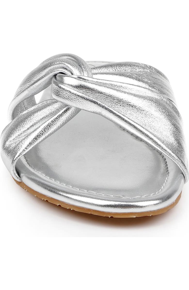 Jewel Badgley Mischka Nicolet Sandal, Alternate, color, Silver Leather