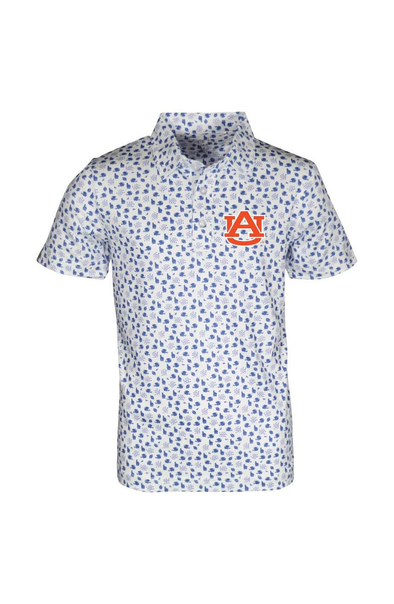 GARB Youth Garb White Auburn Tigers Earnest Allover Print Polo, Main, color, 