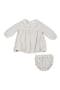 Windowpane Peter Pan Collar Dress & Bloomers Set
