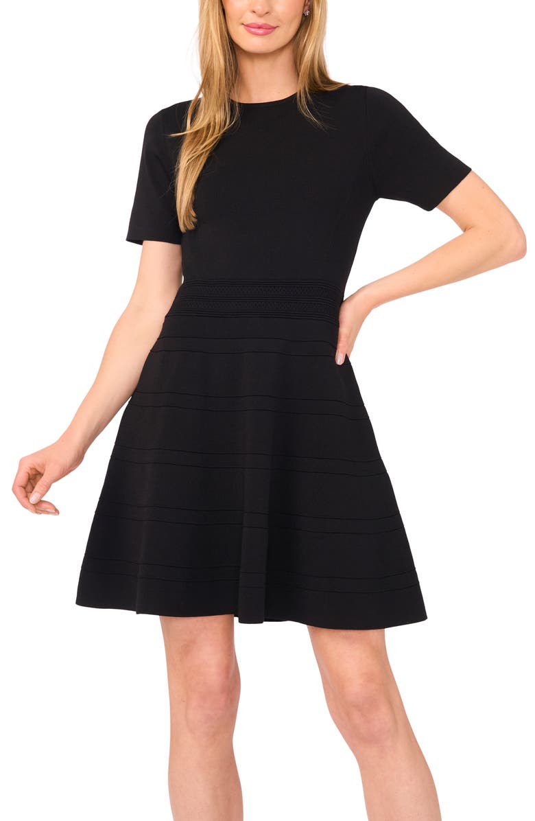 Ted Baker Rib Detail Fit & Flare Sweater Minidress, Alternate, color,