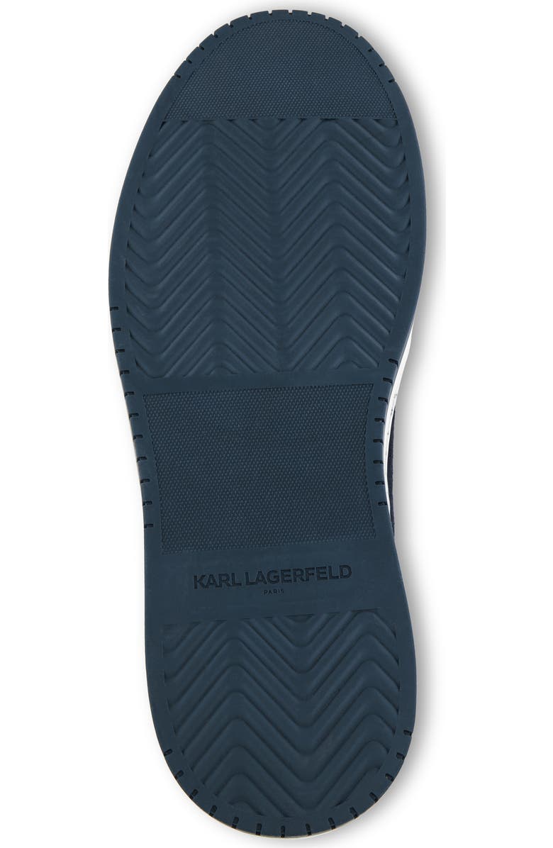 KARL LAGERFELD PARIS Roland Leather & Suede Low Top Sneaker, Alternate, color, Blue
