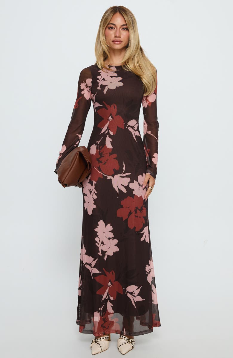 Princess Polly Istefania Long Sleeve Floral Maxi Dress, Alternate, color, 