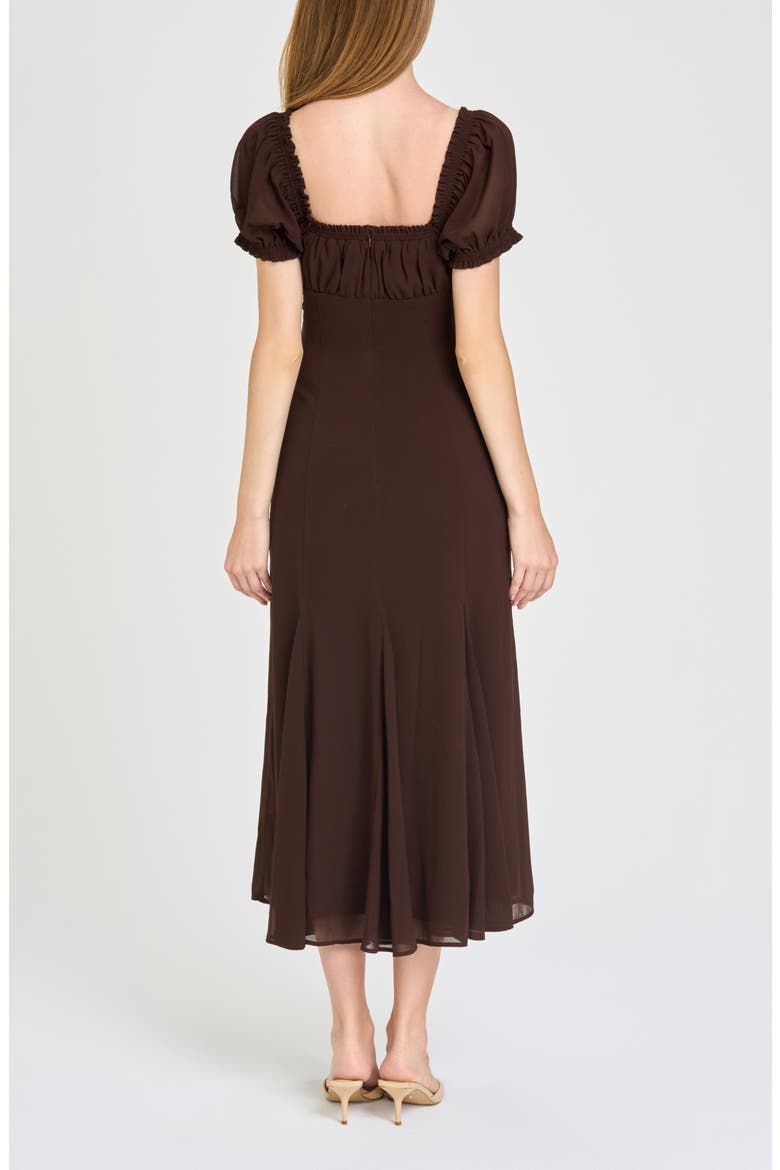 Natalie Midi Dress, Alternate, color, CHOCOLATE