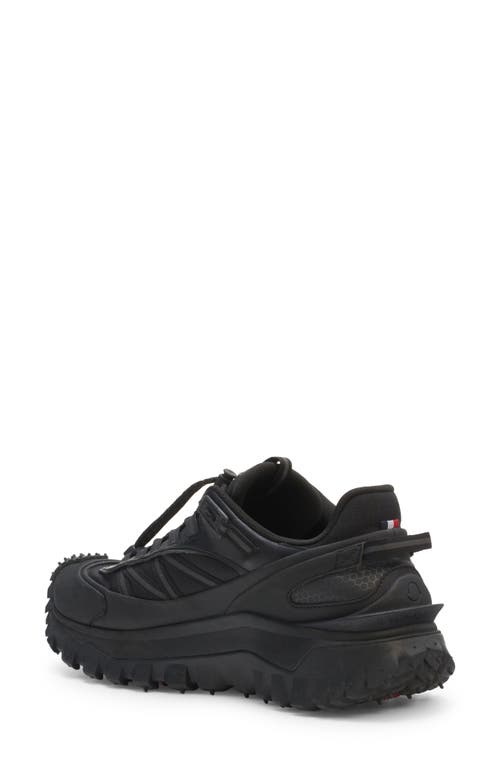 Moncler Trailgrip Gtx Leather Sneaker In Black