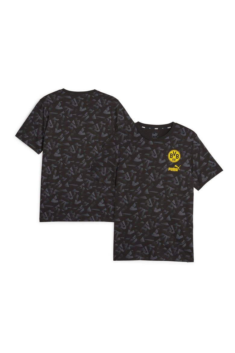 Men's Puma  Black Borussia Dortmund FtblCore Allover Print T-Shirt, Main, color, Black