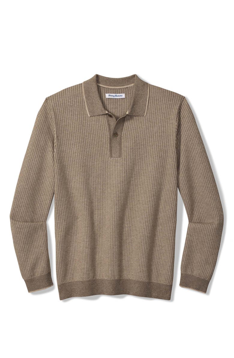Tommy Bahama Coolside Texture Polo Sweater, Alternate, color, Auberage