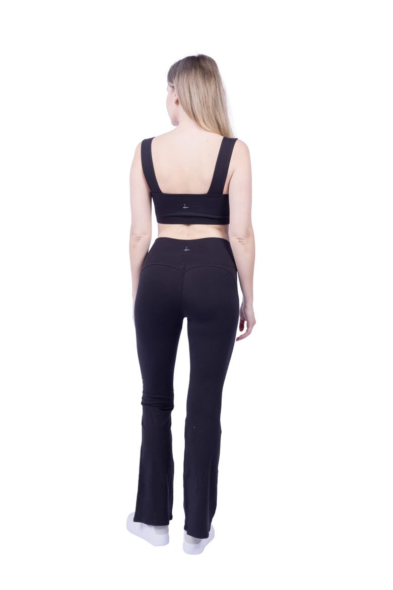 Vanna Organic Cotton Bootleg Flare Pant, Alternate, color, Dark Heather Grey