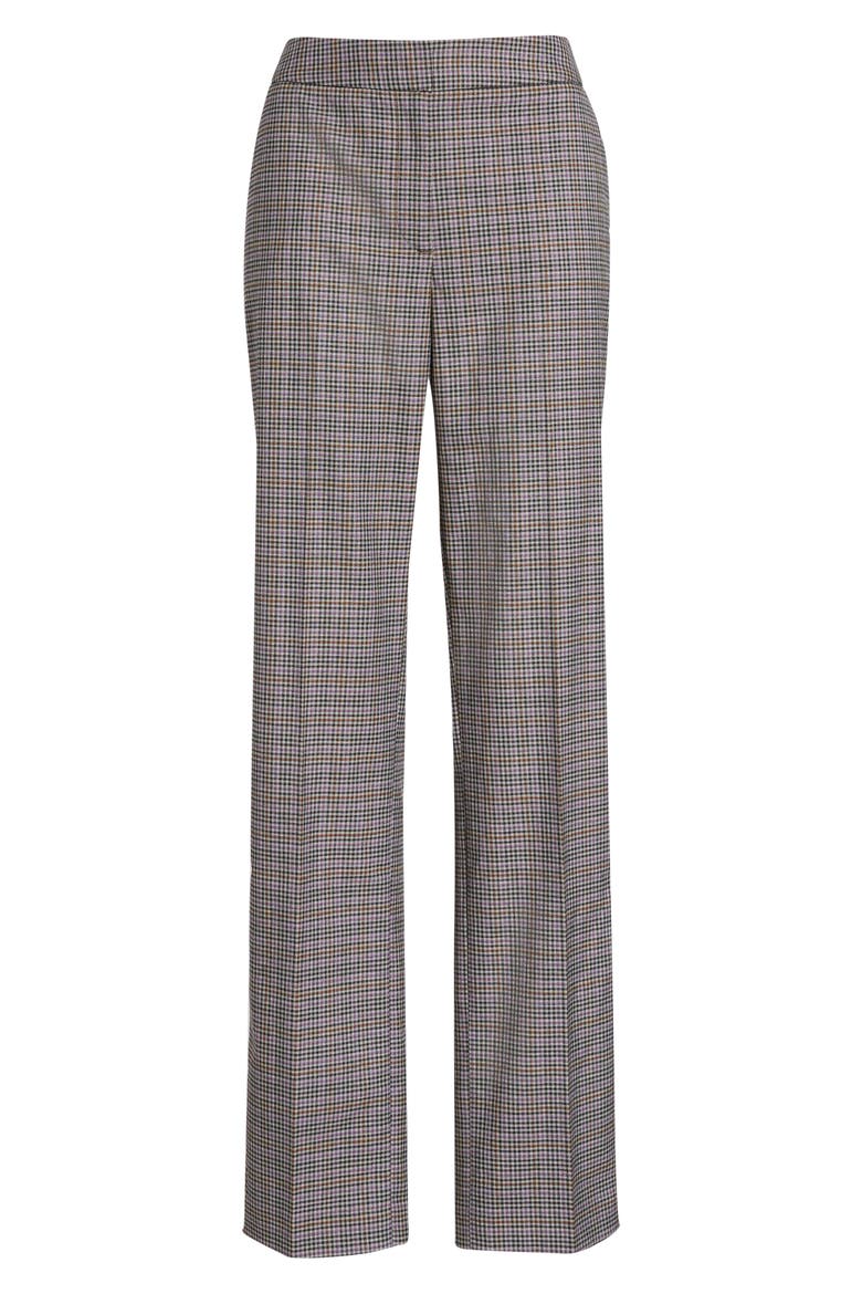 Check Ankle Stovepipe Pants, Alternate, color, PURPLE MULTI CROSBY CHECK