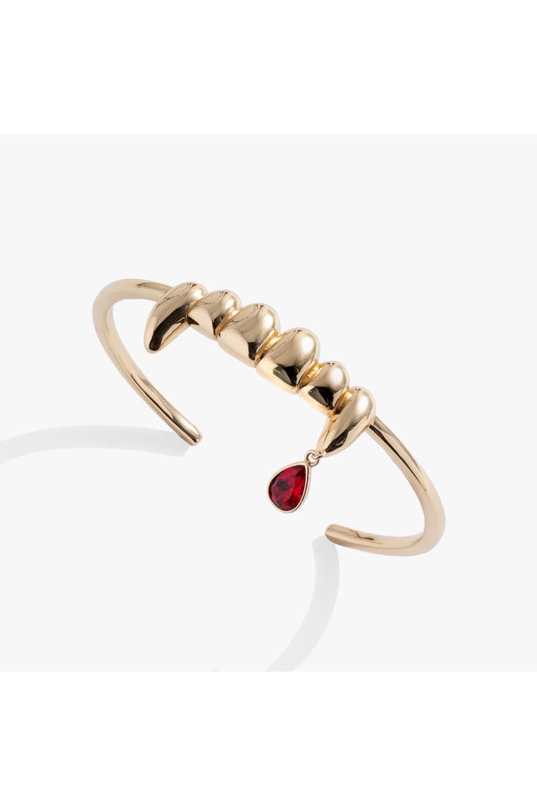 Vampire Teeth Fangs Cuff, Main, color, Gold