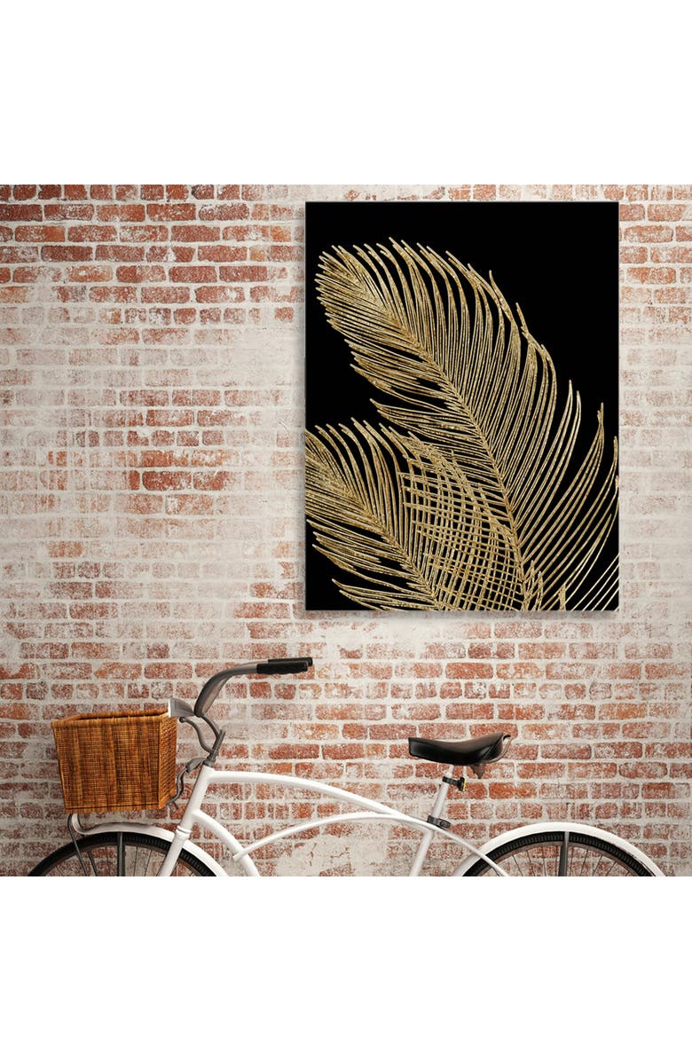 CURIOOS Palm Leaves Finesse Line Canvas Wall Art, Alternate, color, 