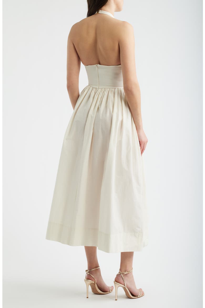 Madison Halter Midi Dress, Alternate, color, CREAM