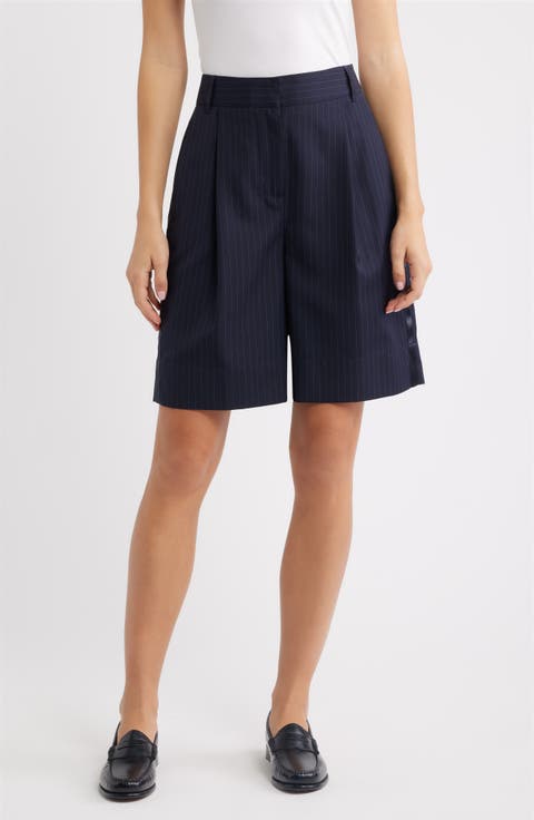 Pinstriped Bermuda Shorts