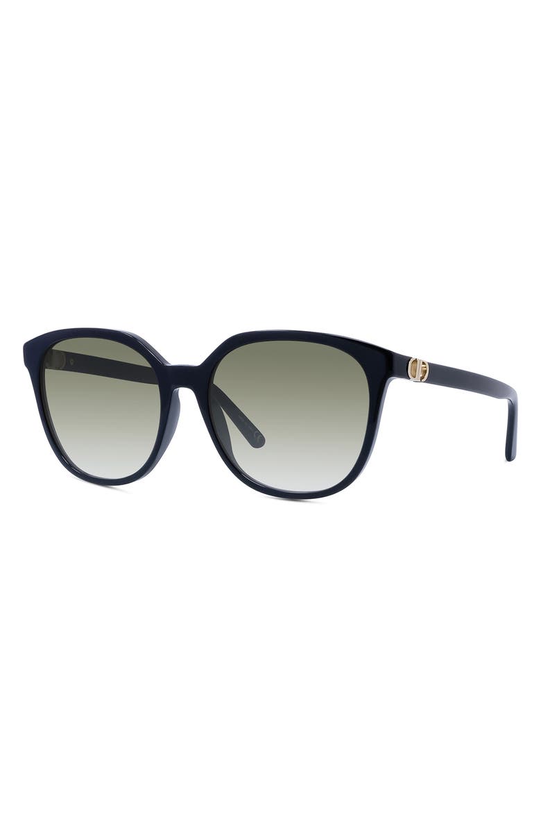 DIOR 30Montaignemini SI 58mm Round Sunglasses, Alternate, color, Black/ Grey