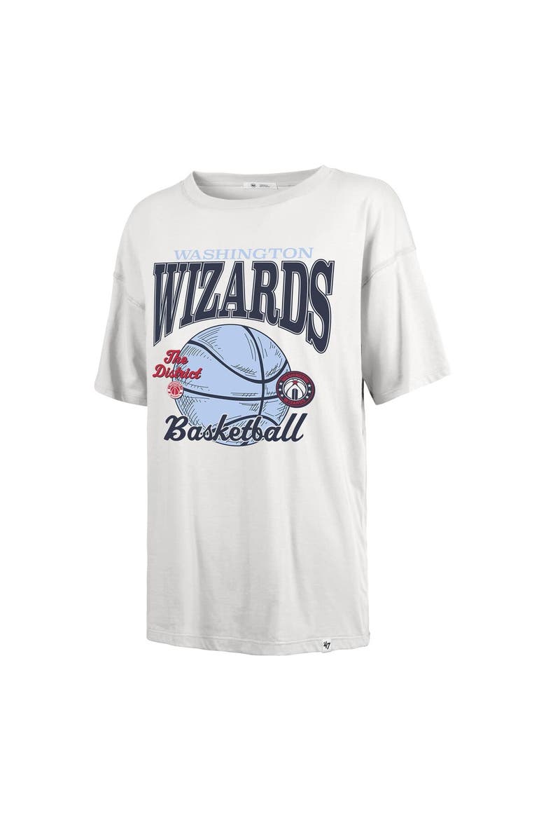Women's '47  White Washington Wizards City Edition Down Court Sadie T-Shirt, Alternate, color, White