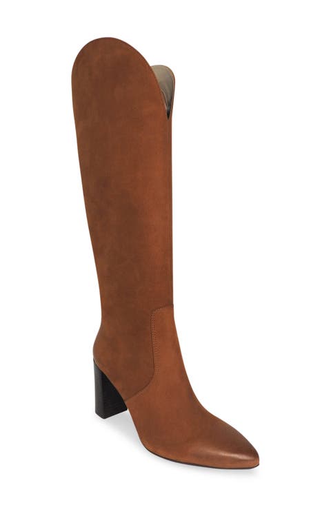 Nedi Pointed Toe Knee High Boot (Women) (Regular & Wide Calf)