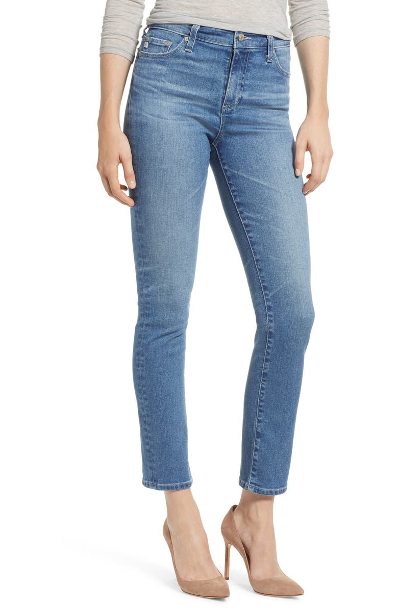 AG Mari Mid Rise Slim Straight Leg Jeans, Main, color, 