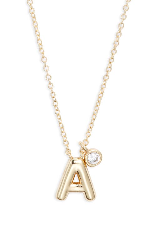 Goldtone Initial Pendant Necklace