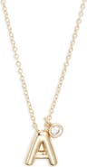 Chelsea28 Goldtone Initial Pendant Necklace