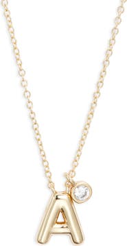 Chelsea28 Goldtone Initial Pendant Necklace