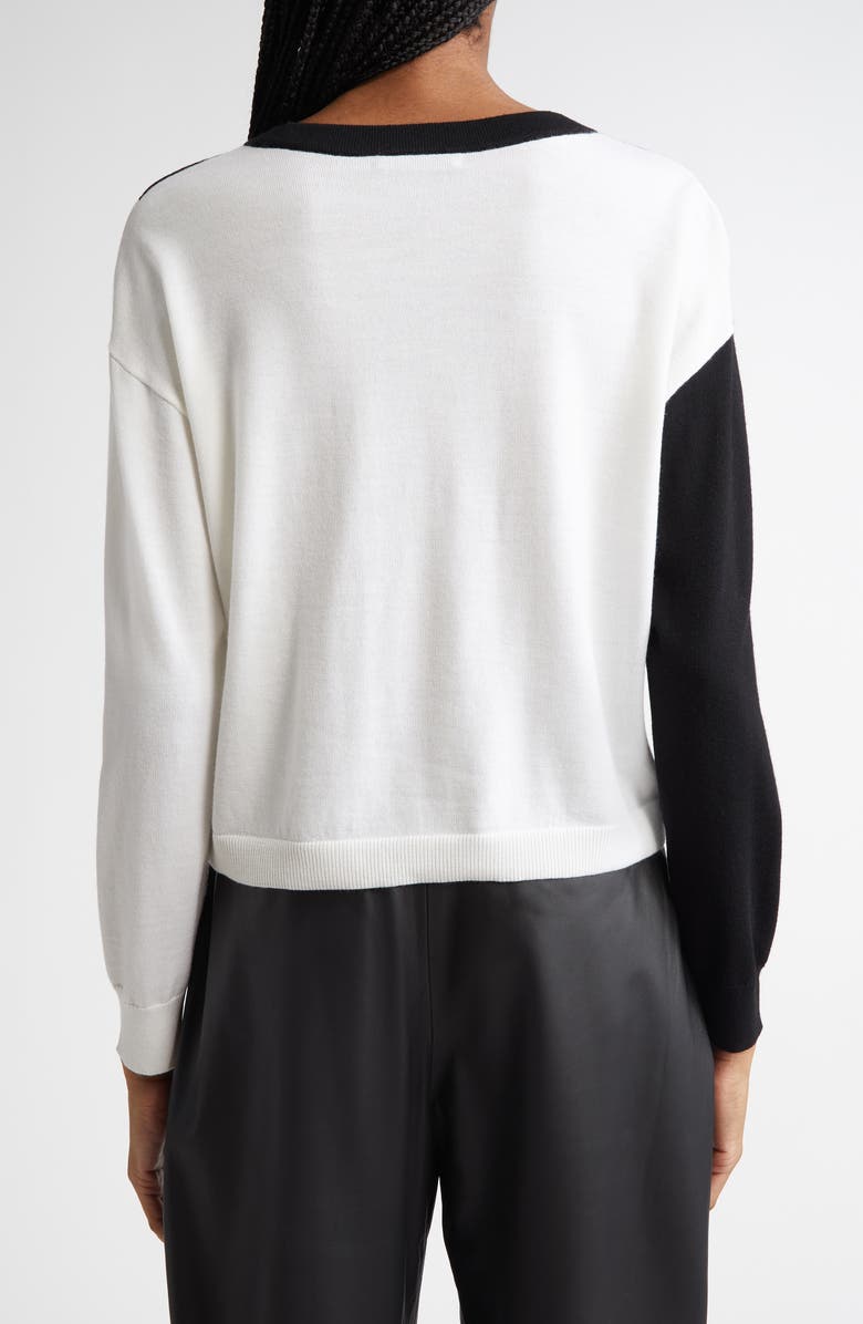 Alice + Olivia Gleeson StaceFace Stretch Wool Sweater, Alternate, color, 