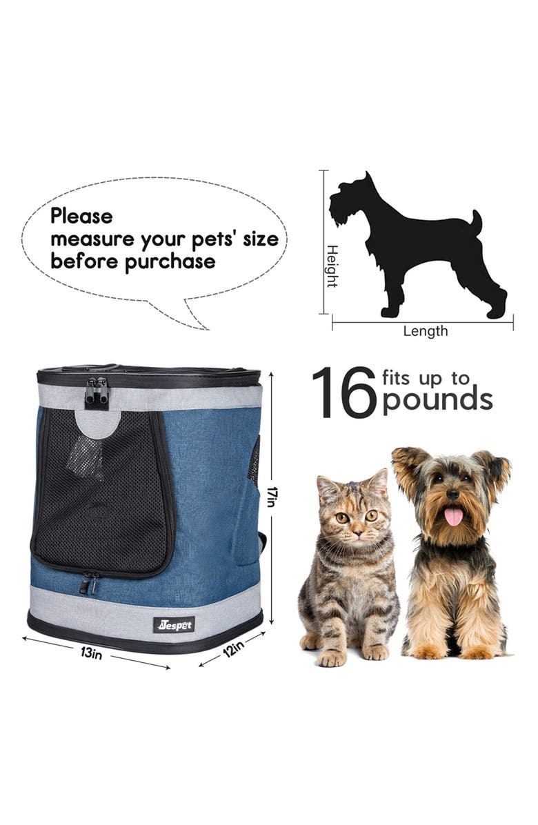 JESPET Pet Soft Backpack Carrier 13", Alternate, color,