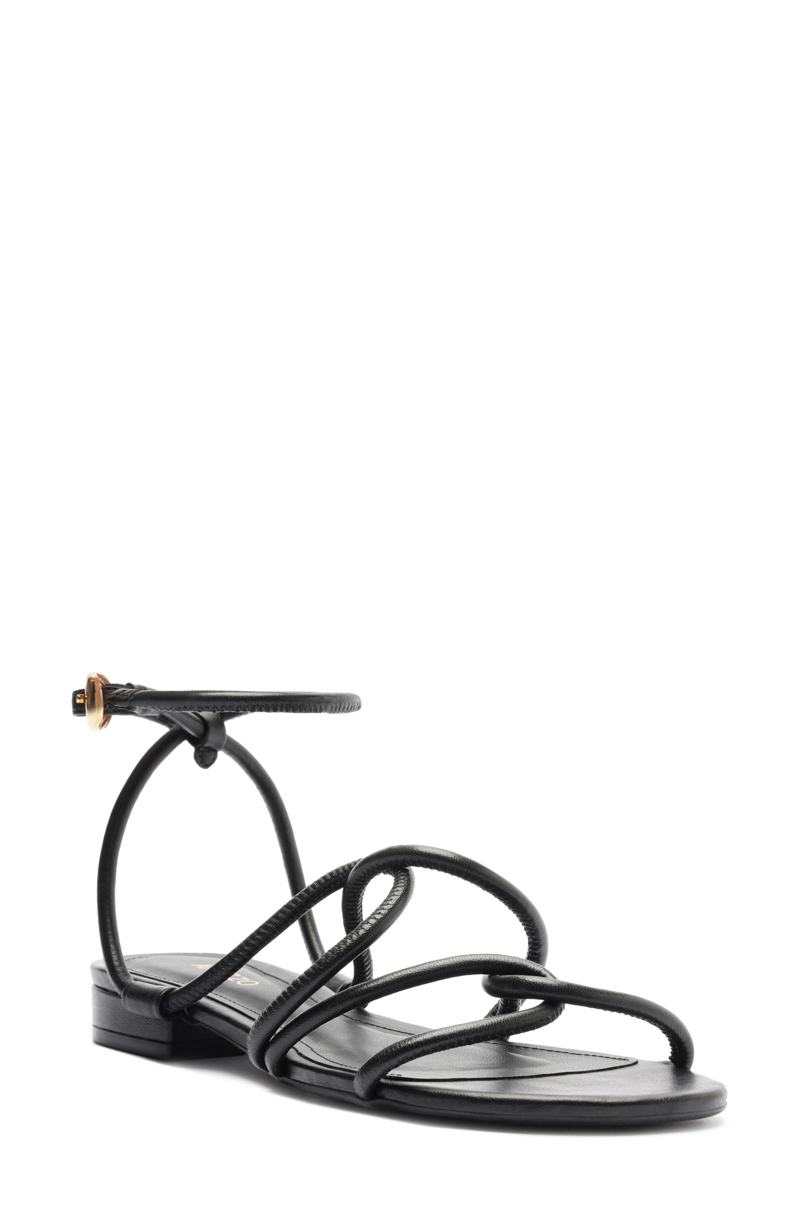 Arezzo Anna Ankle Strap Sandal, Main, color, Black