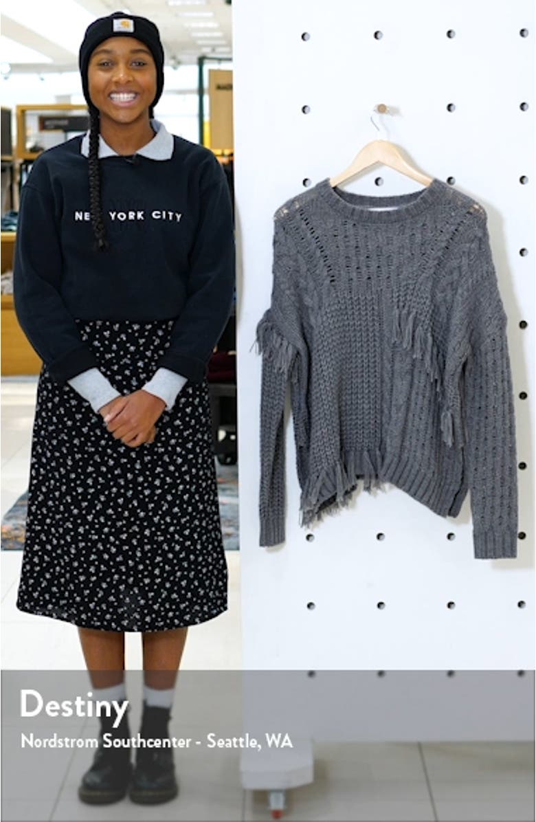 Romy Asymmetrical Cable Knit Sweater, sales video thumbnail