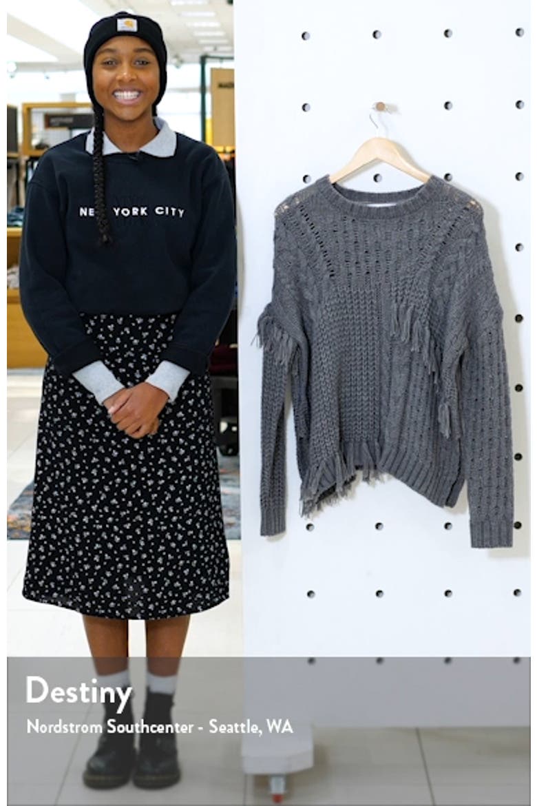 Romy Asymmetrical Cable Knit Sweater video