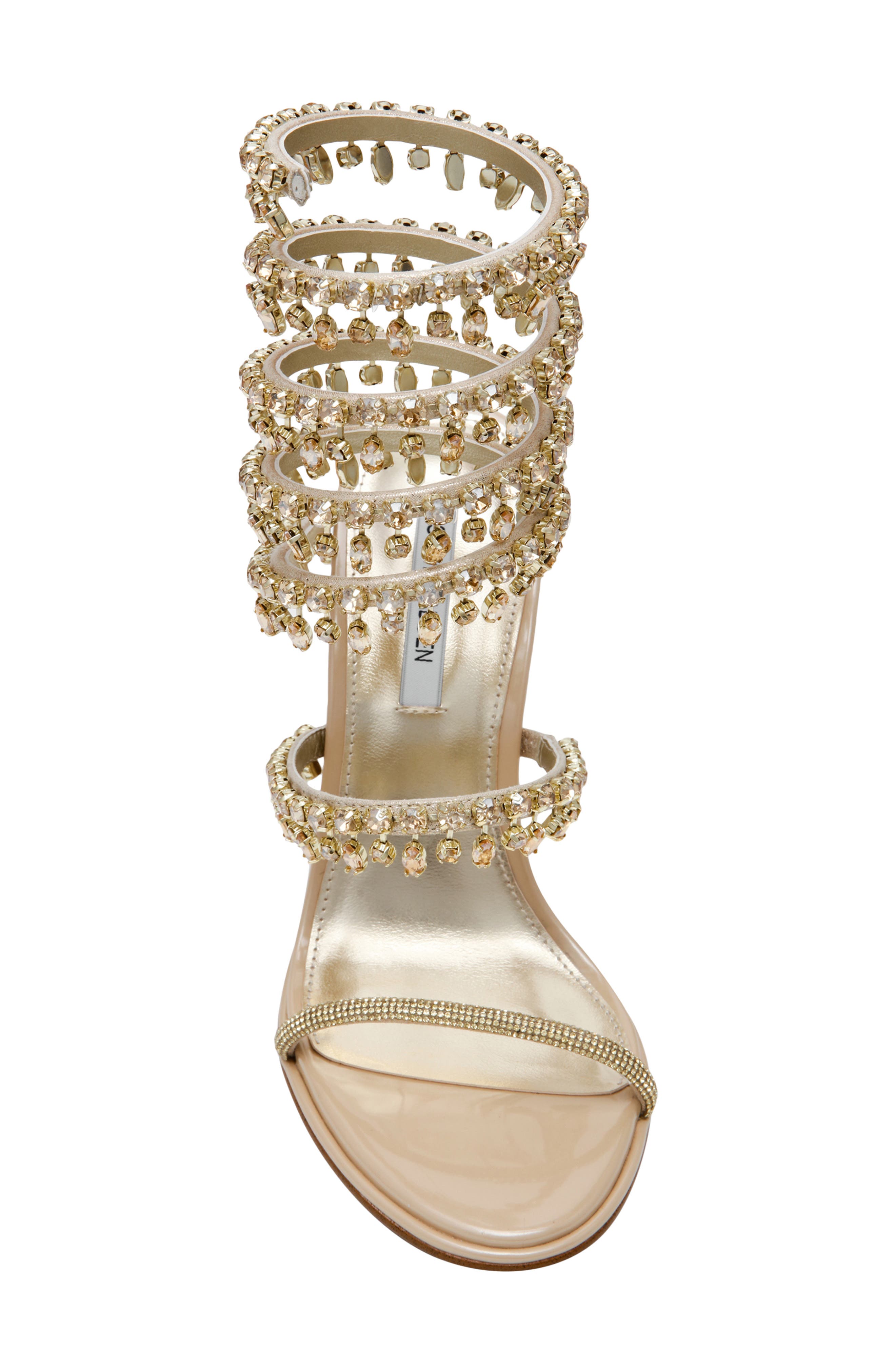 Steve Madden Gorgina Ankle Wrap Sandal, Alternate, color, Champagne