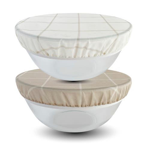 Beeswax Bowl Covers, Set of 2, Large 10", Organic Cotton