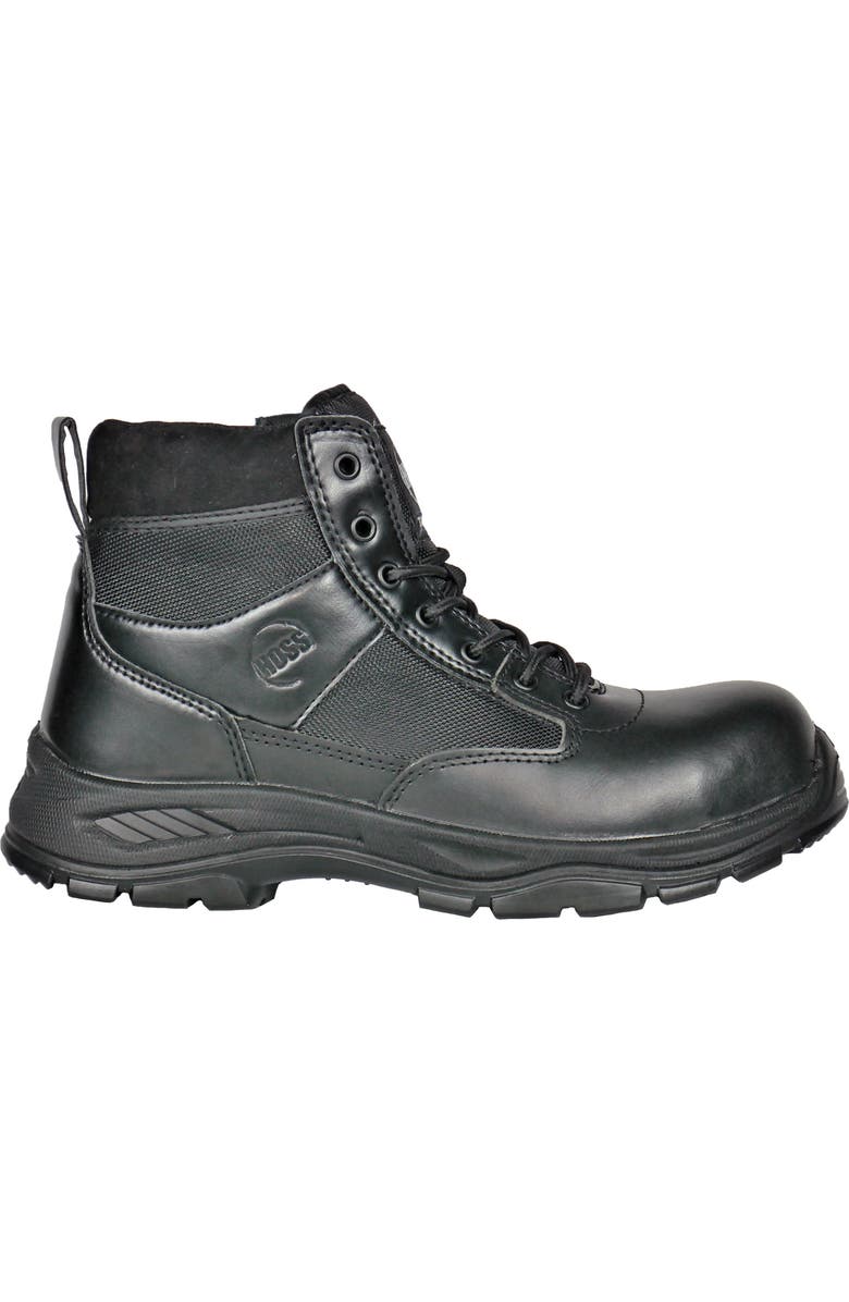 Hoss Boot Company HOSS Watchman 6 Inch Composite Toe Side Zip Work Boot, Alternate, color, Black