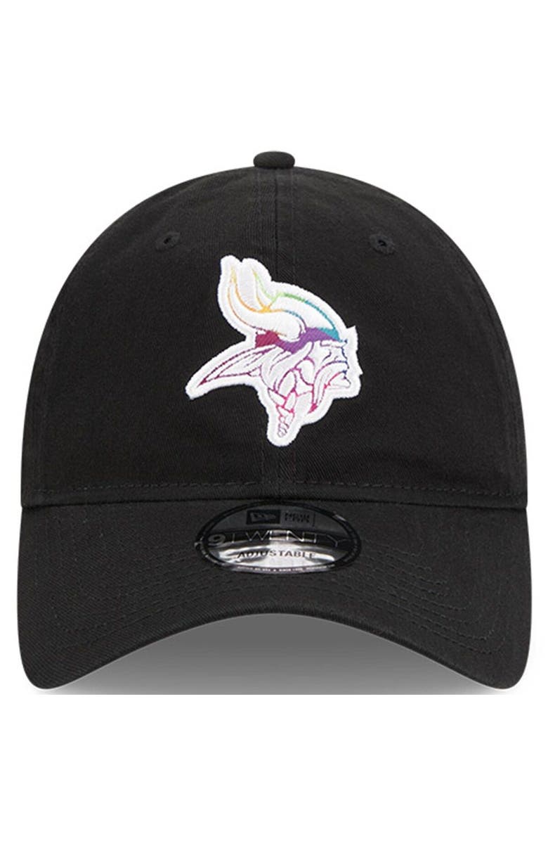 New Era Men's New Era Black Minnesota Vikings 2023 NFL Crucial Catch 9TWENTY Adjustable Hat, Alternate, color,