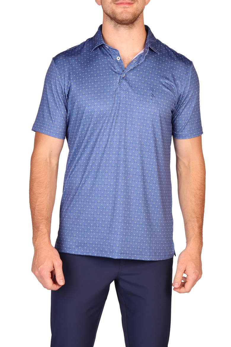 Golf Clubs Performance Polo, Main, color, DENIM