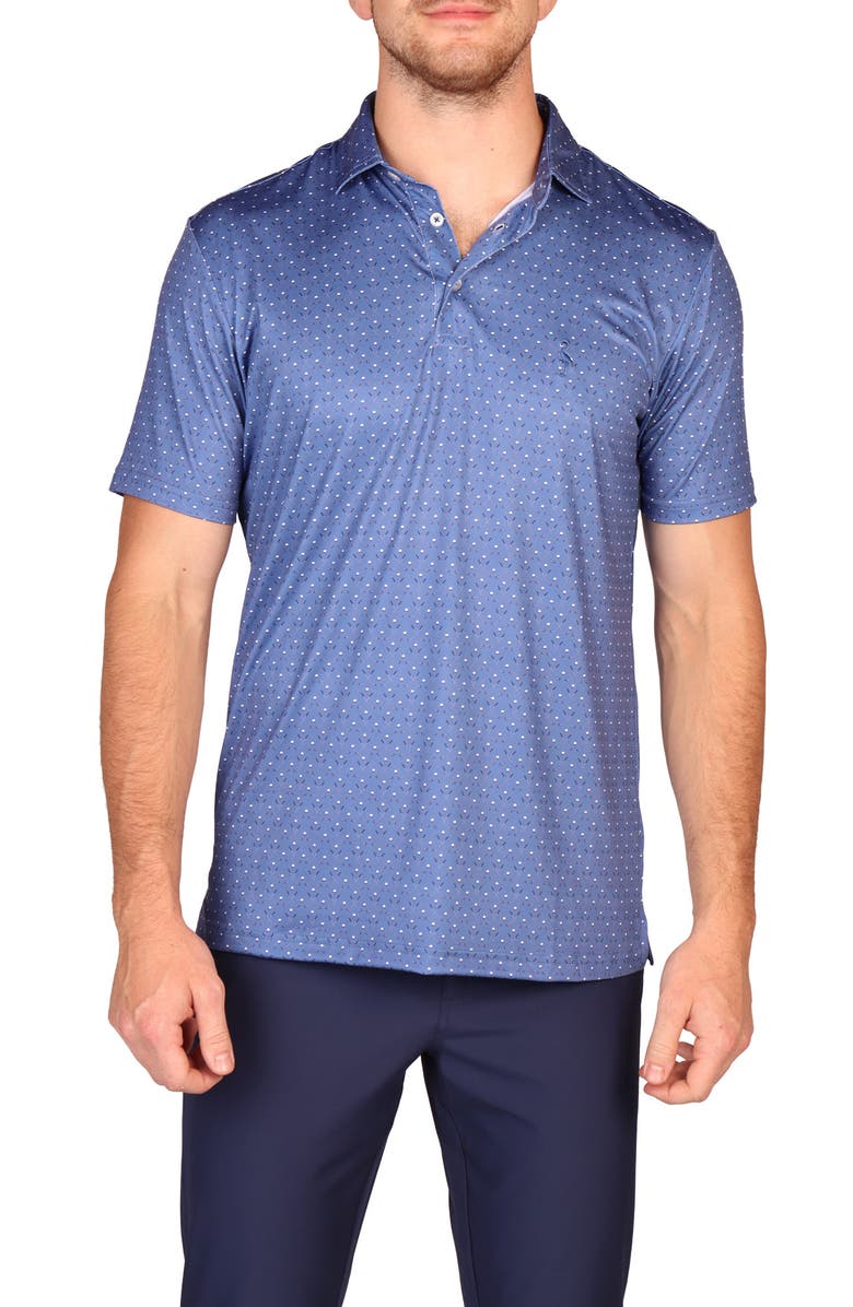 TailorByrd Golf Clubs Performance Polo, Main, color, Denim