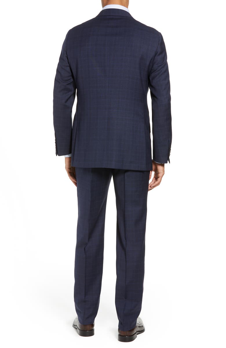 Hickey Freeman Classic Fit Plaid Wool Suit, Alternate, color,