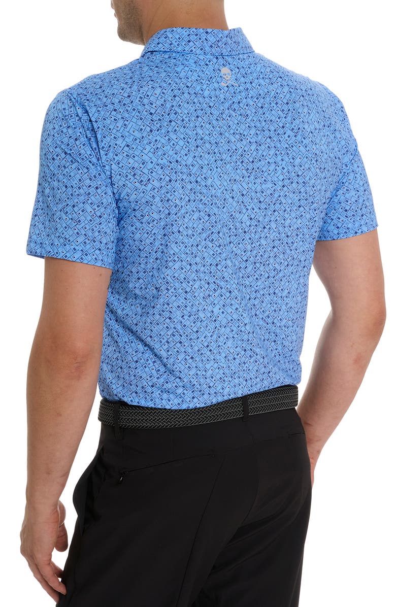 Robert Graham Sandzabar Geo Print Performance Golf Polo, Alternate, color, 