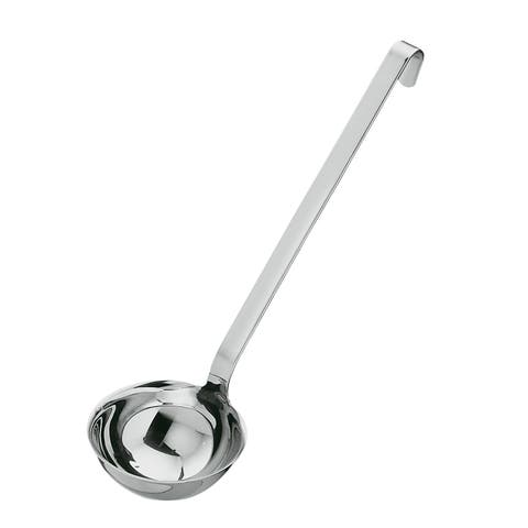 Stainless Steel Ladle With Hook Handle and Pouring Rim, 5.4-ounce