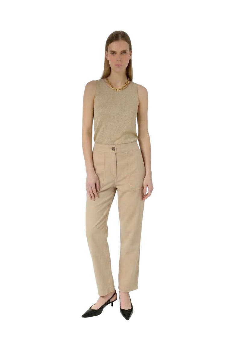 Audette High-Waisted Chinos, Alternate, color, Sand