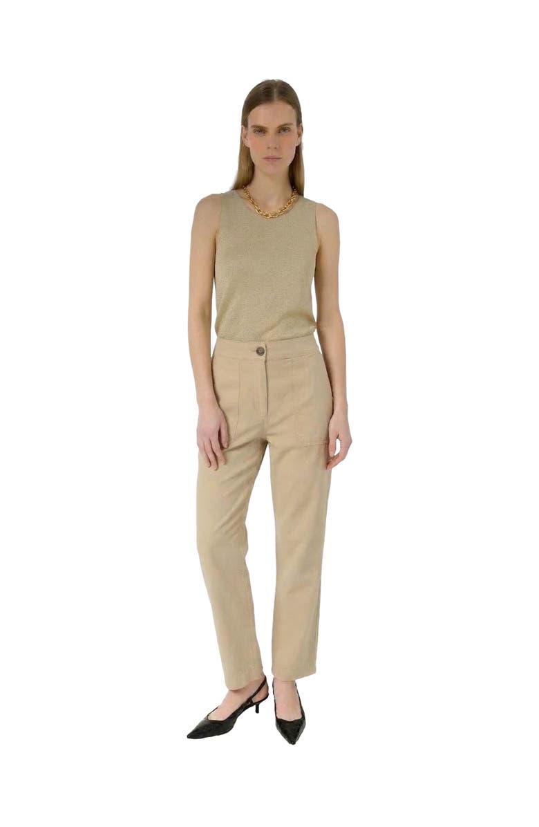GERARD DAREL Audette High-Waisted Chinos, Alternate, color, Sand