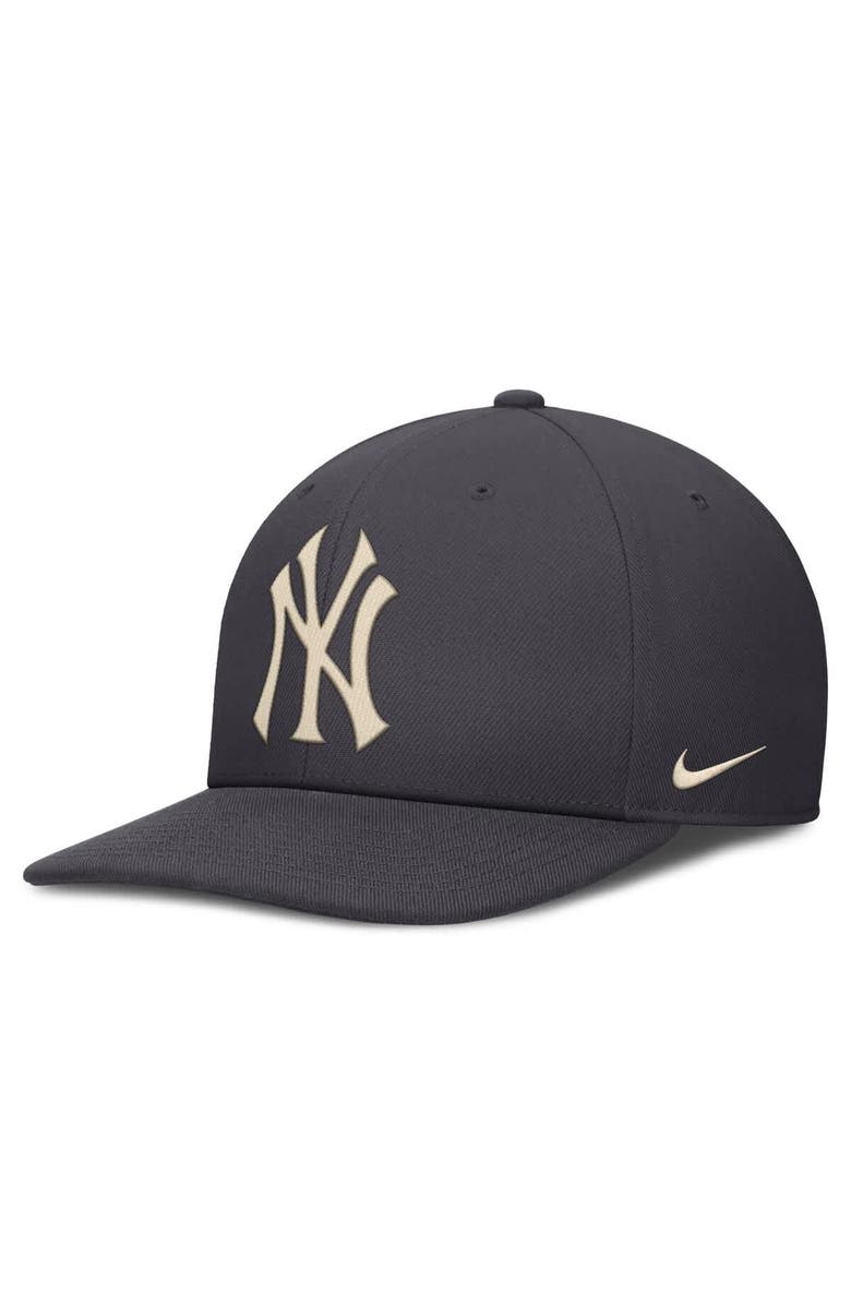 Nike Men's Nike Anthracite New York Yankees Statement Pro Snapback Hat, Alternate, color, 