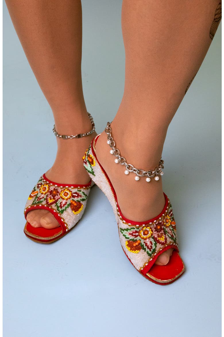 Pearlette Anklet, Alternate, color, SILVER